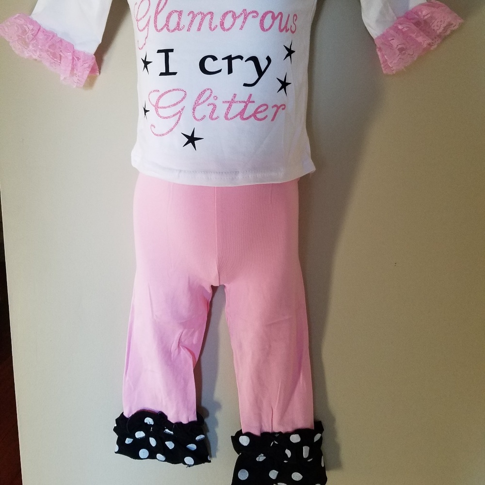Toddler Girls Clothing Set - Glamorous Glitter 2T - Picture 5 of 7